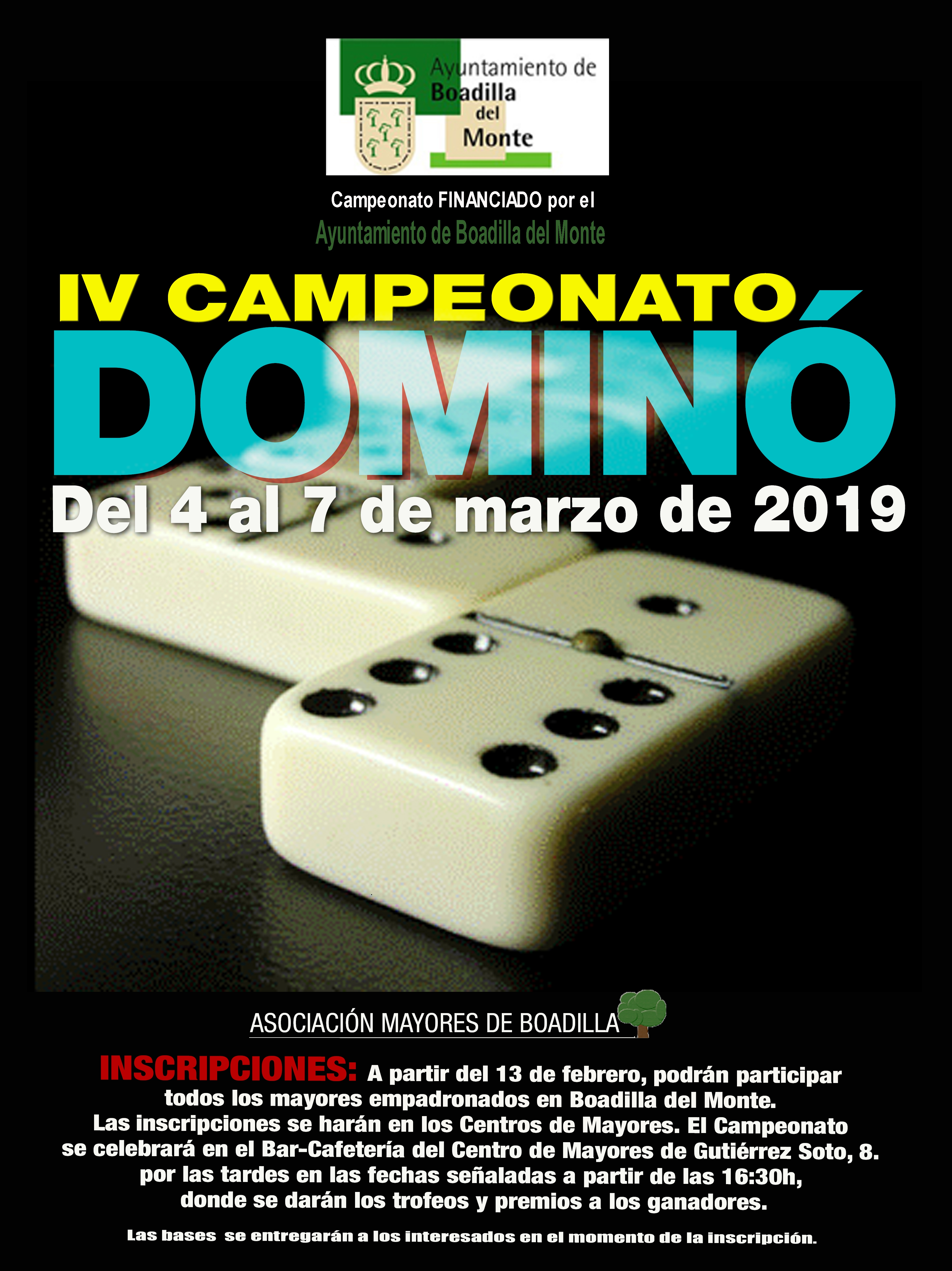 CAMPEONATO DE DOMIN� (4 AL 7 MARZO)